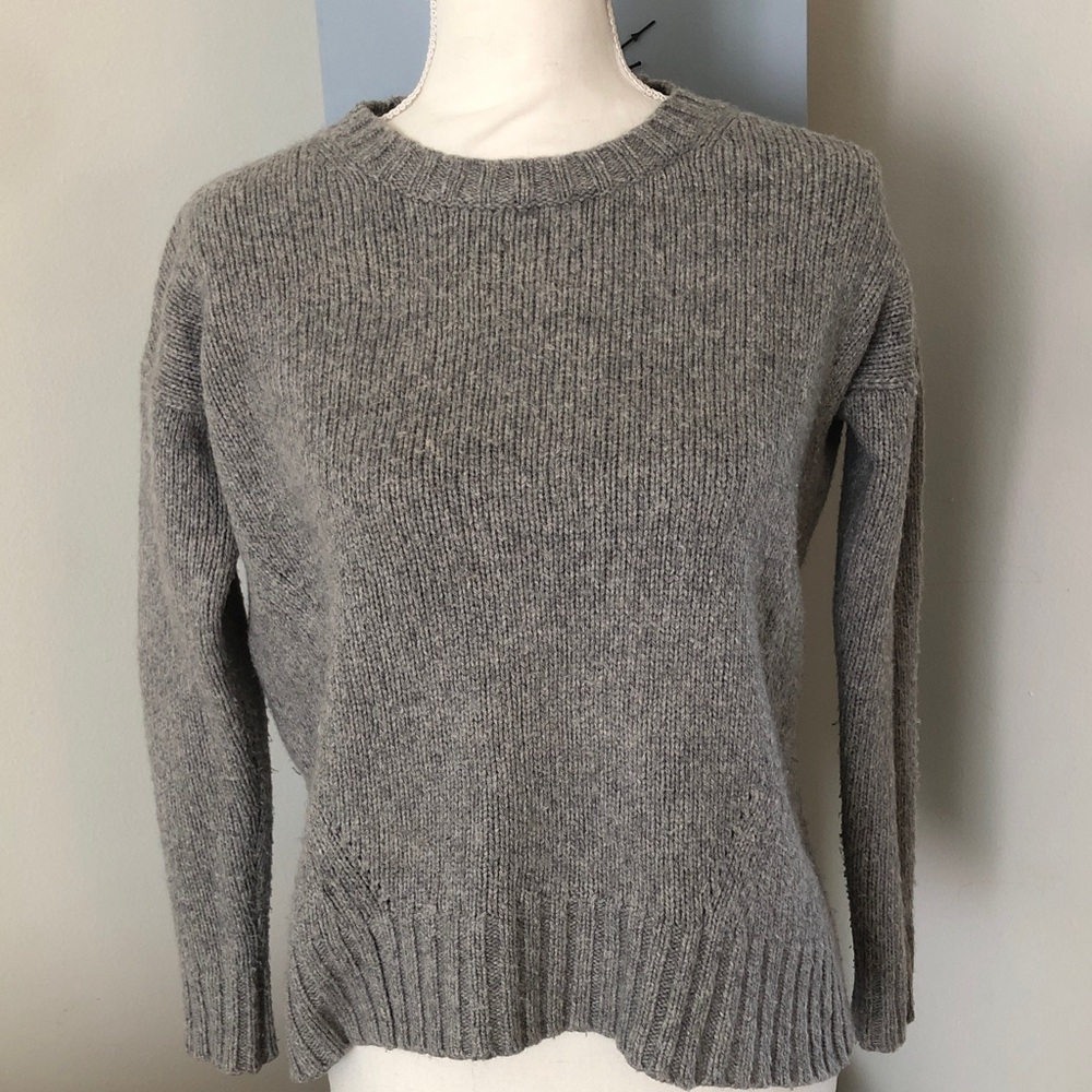 J. Crew Heather Grey Crewneck Sweater